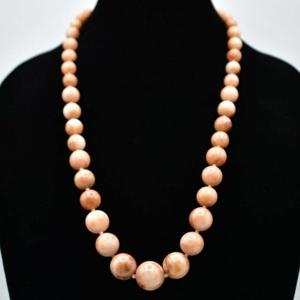 Vintage Statement Marbled Lucite Necklace Multi-Color Chunky Beaded 1970s Bin3